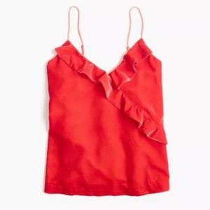 J.Crew velvet going out tank - red - size 2 - Orig $68